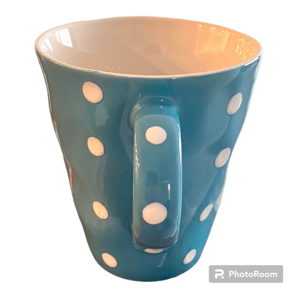 Maxwell And Williams Sprinkle Coffee Mug Blue & White Polka Dot 10 Ounce - Picture 2 of 4